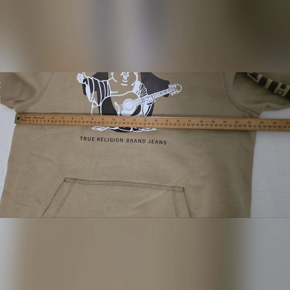 True Religion Budha Guitar Khaki Hoodie for Men NWT Size L